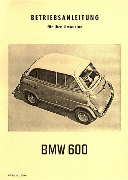 BMW 600 Bedienungsanleitung