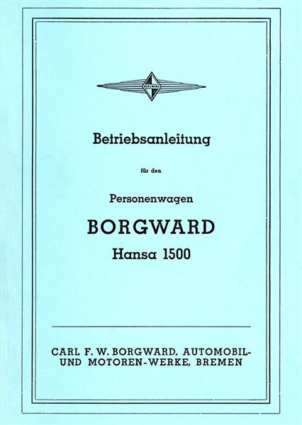 Borgward Hansa 1500 Betriebsanleitung