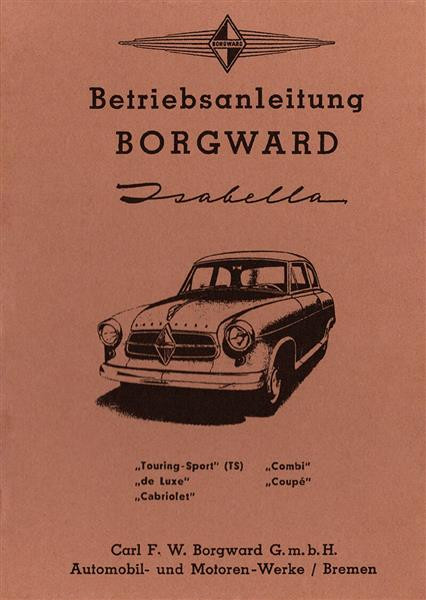 Borgward Isabella Betriebsanleitung