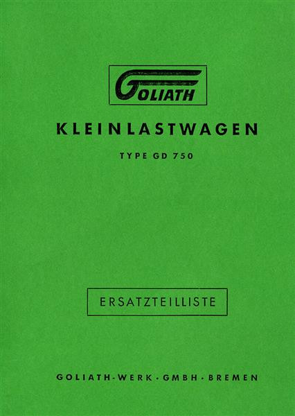 Goliath GD750 Ersatzteilkatalog