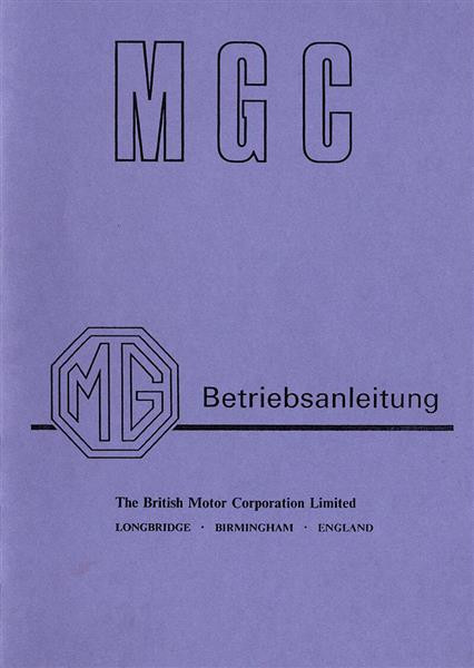 MG C Betriebsanleitung