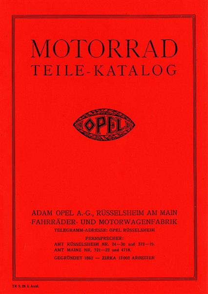 Opel Motoclub 500T Ersatzteilkatalog