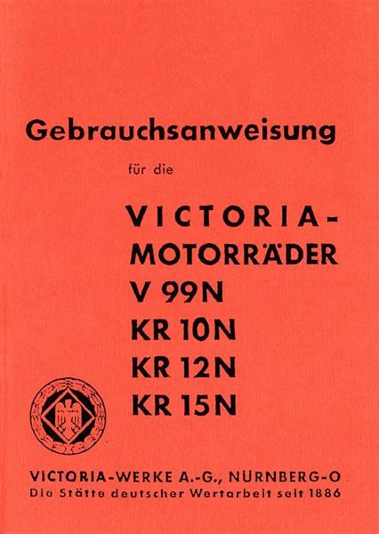 Victoria V99N KR10N KR12N KR15N Betriebsanleitung