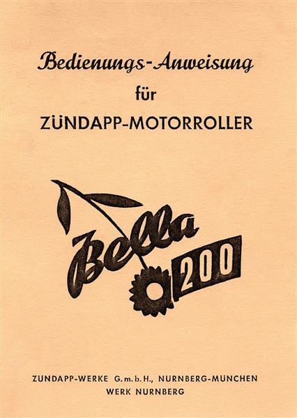 Zündapp Bella R200 Betriebsanleitung