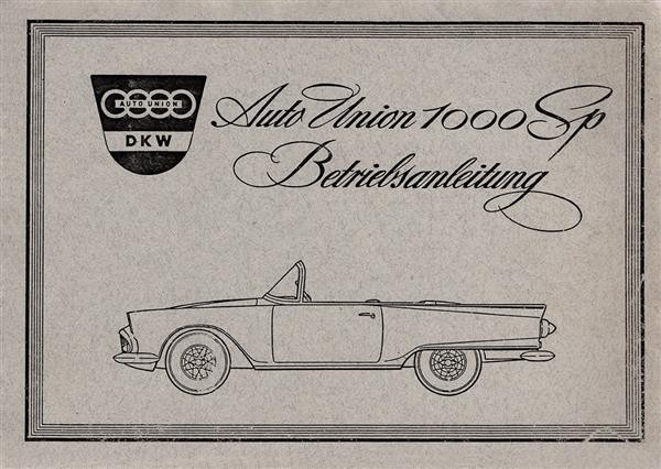 DKW 1000 Spezial Betriebsanleitung