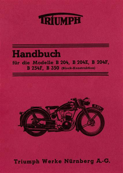 Triumph B204 B204E B204F B204B B254F B350 Betriebsanleitung