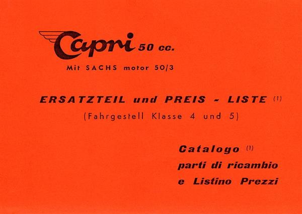 Capri Roller mit Sachs Motor 50/3 Ersatzteilliste