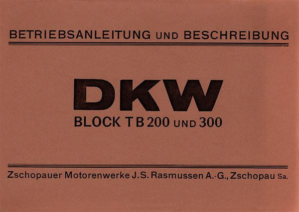 DKW Block TB200 TB300 Betriebsanleitung