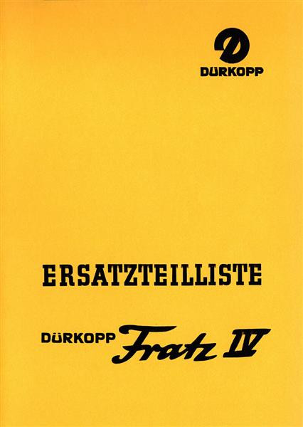 Dürkopp Fratz 4 Ersatzteikatalog