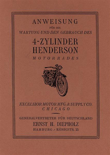 Henderson 4-Zylinder Modelle ab 1920 Betriebsanleitung