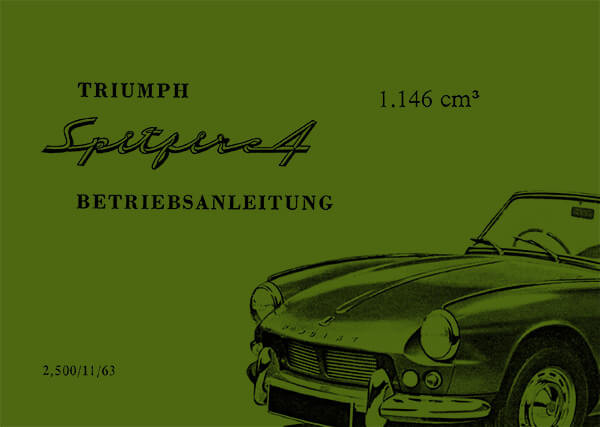 Triumph Spitfire IV Betriebsanleitung