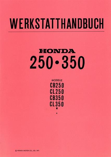 Honda CB250 CB350 CL250 CL350 Werkstatthandbuch