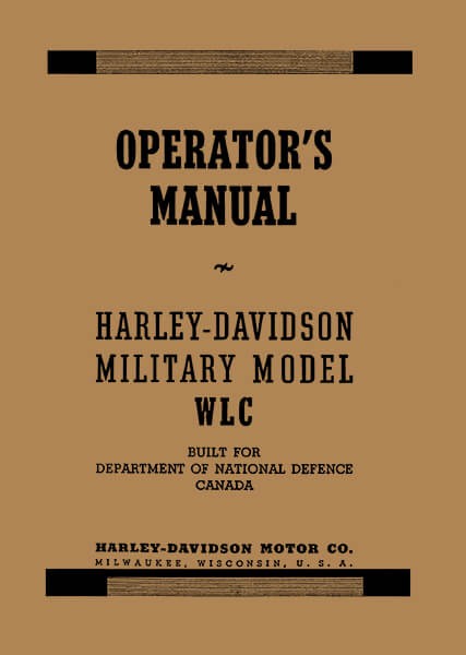 Harley-Davidson WLC750 Militär Betriebsanleitung