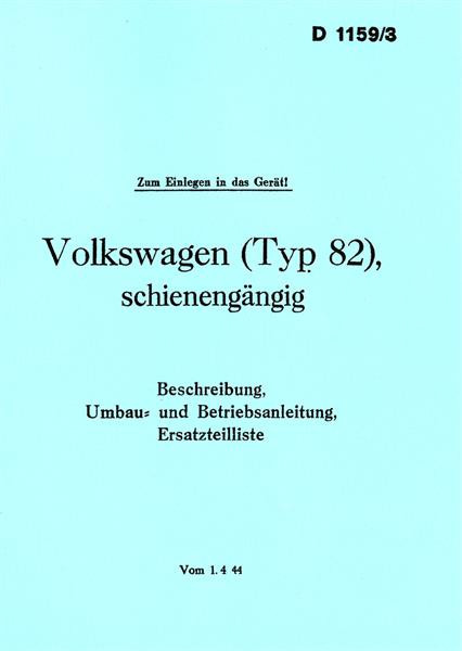 VW Typ 82 Bedienungsanleitung und Ersatzteilliste