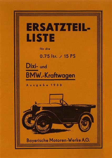 BMW Dixi Ersatzteilkatalog