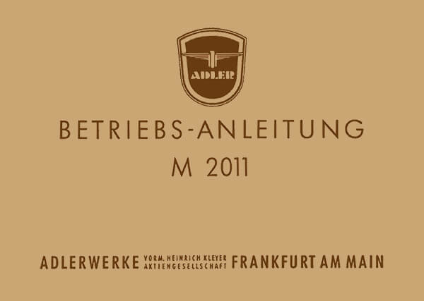 Adler M2011 Betriebsanleitung