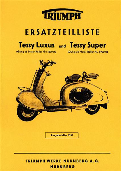 Triumph Tessy Luxus und Tessy Super Ersatzteilkatalog