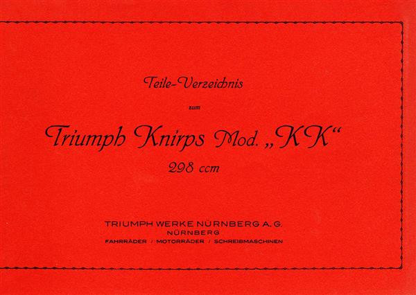 Triumph Knirps KK 298 Ersatzteilkatalog