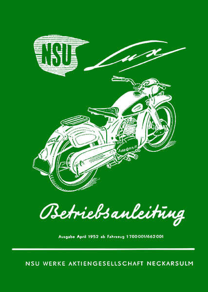 NSU Lux Betriebsanleitung