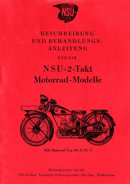 NSU 175Z / 201Z / 251Z Betriebsanleitung