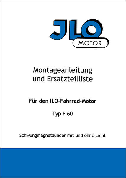 ILO F60 Fahrradmotor Reparaturanleitung und Ersatzteilkatalog