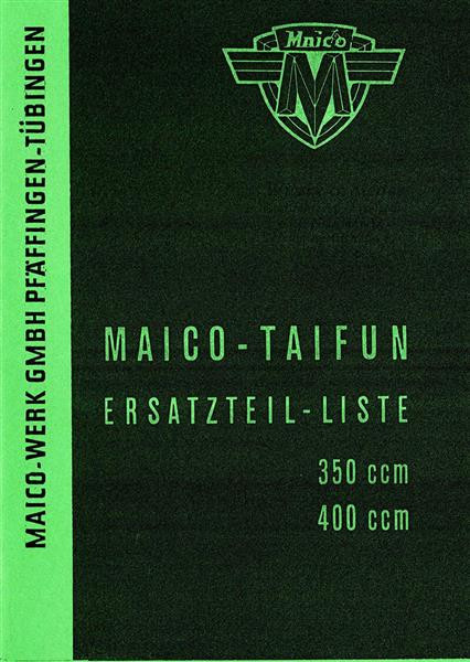 Maico Taifun 350 und 400 ccm Ersatzteilkatalog