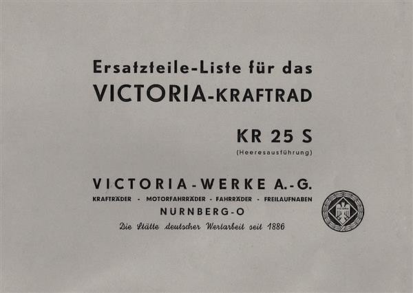 Victoria KR25S Ersatzteilkatalog