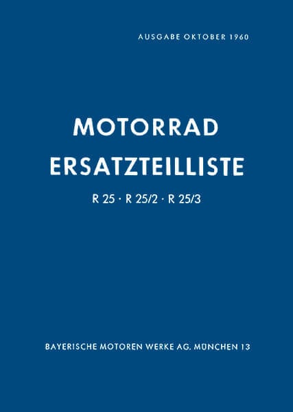 BMW R25 R25/2 R25/3 Ersatzteilkatalog