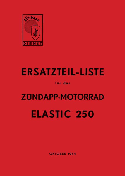 Zündapp Elastic 250 Ersatzteilkatalog
