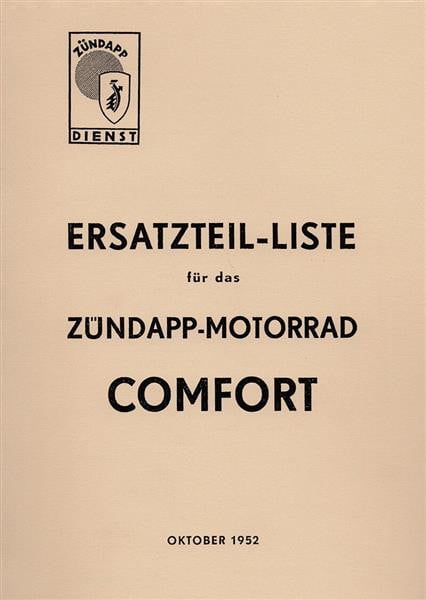 Zündapp Comfort Ersatzteilkatalog