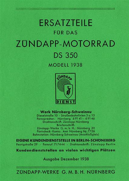 Zündapp DS350 Ersatzteilkatalog