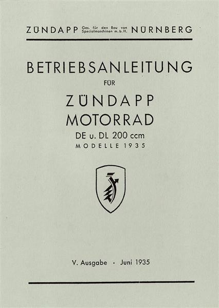 Zündapp DE200 und DL200 Betriebsanleitung