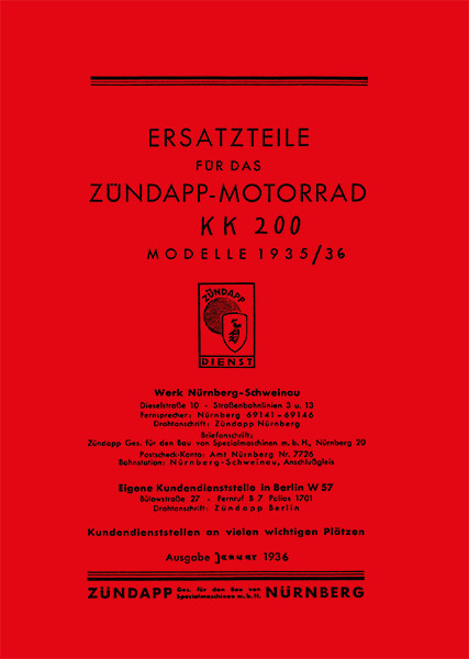 Zündapp KK200 Ersatzteilkatalog