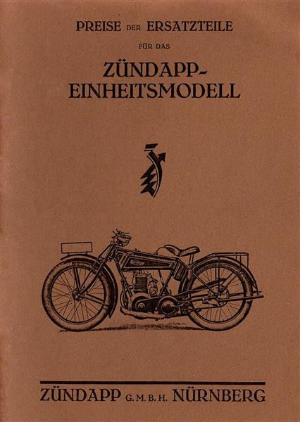 Zündapp Einheitsmodell 250 und 300 Ersatzteilkatalog