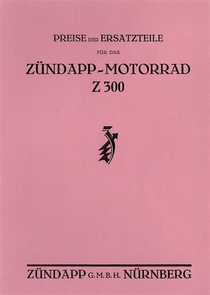 Zündapp Z300 Ersatzteilkatalog