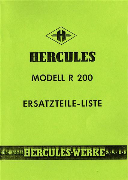 Hercules R200 Ersatzteilkatalog