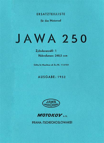 Jawa 250 Ersatzteilkatalog