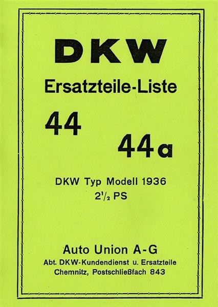 DKW RT100 Ersatzteilkatalog