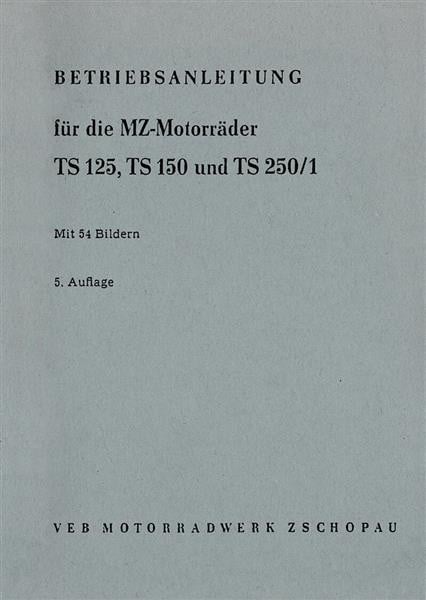 MZ TS125 TS150 TS250/1 Betriebsanleitung