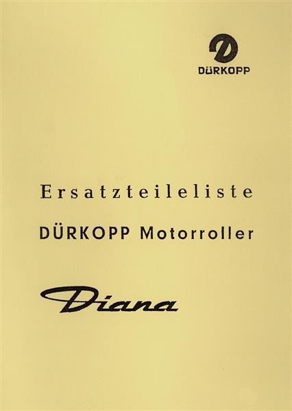 Dürkopp Diana Ersatzteilkatalog