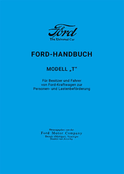 Ford T-Modell Betriebsanleitung