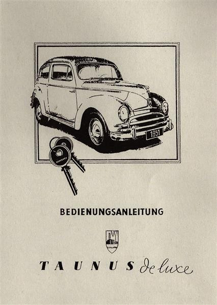 Ford Taunus de Luxe Bedienungsanleitung