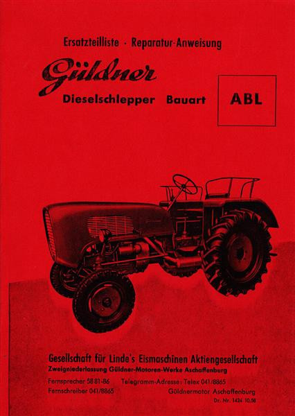 Güldner ABL Reparaturanleitung und Ersatzteilkatalog