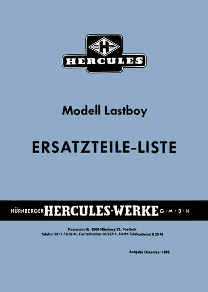 Hercules Lastboy Ersatzteilkatalog