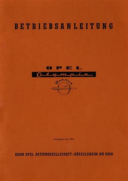 Opel Olympia Rekord 1.5 Betriebsanleitung