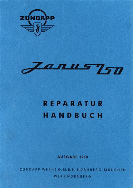 Zündapp Janus 250 Reparaturhandbuch