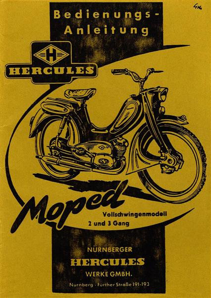 Hercules Moped Typ 217 Betriebsanleitung