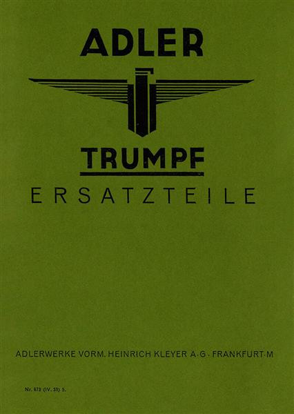 Adler Trumpf 1.5 Ersatzteilliste