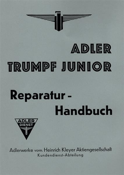 Adler Trumpf Junior Reparaturanleitung