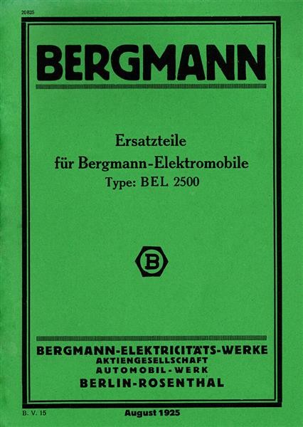 Bergmann Elektromobile BEL2500 Bedienungsanleitung